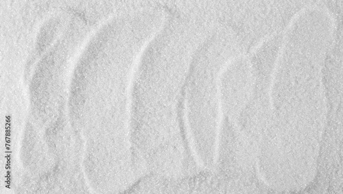 White crystal sugar background and texture