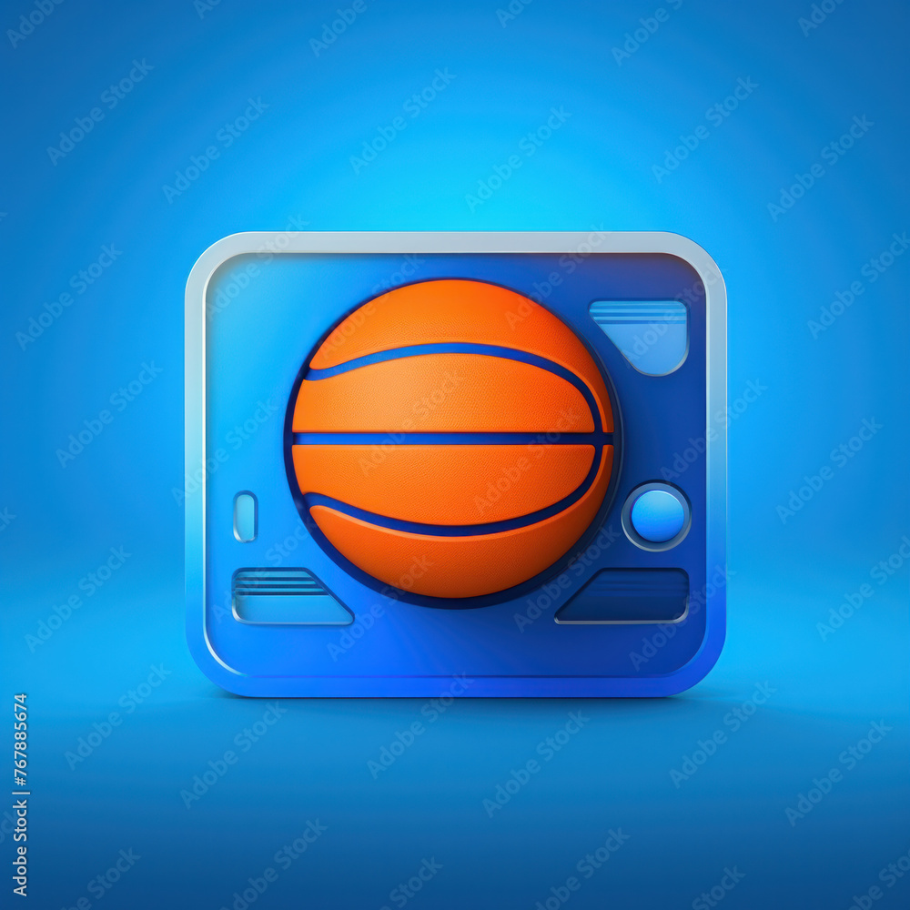 Basketball tv symbol logo template illustration