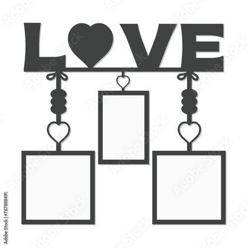 Love Photo Frame Laser Cut design SVG