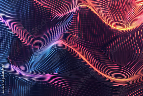 Abstract colorful soundwave pattern for background