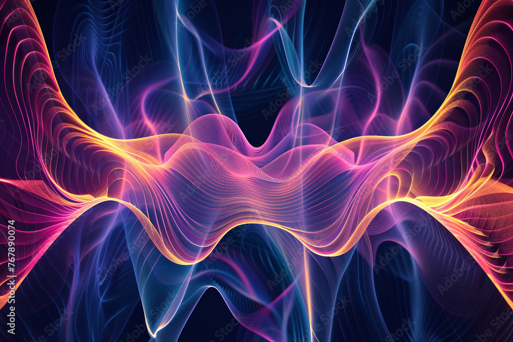 Obraz premium Abstract colorful soundwave pattern for background