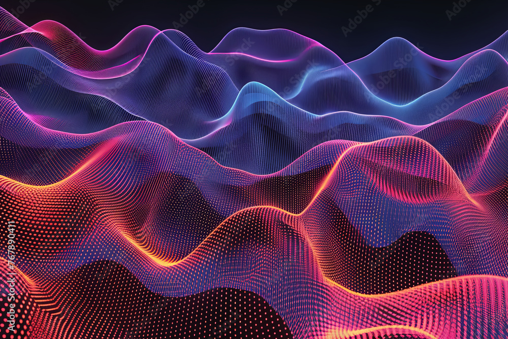 Abstract colorful soundwave pattern for background