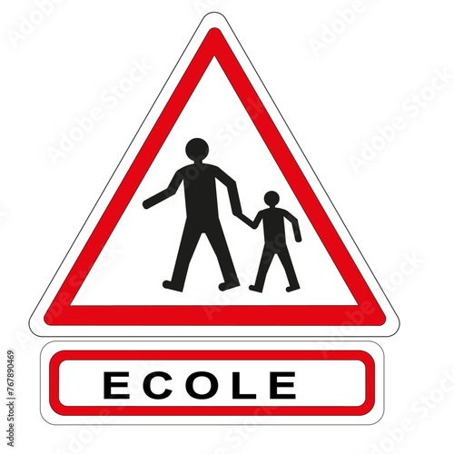 Panneau de signalisation français Ecole