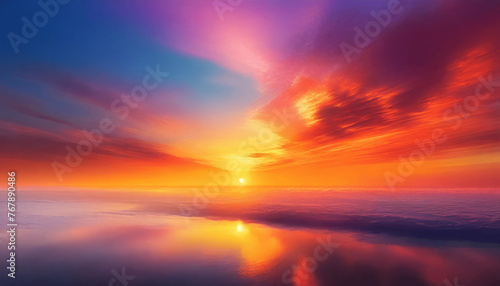 Dreamy summer sunset or sunrise © Aziza Mukanova