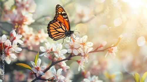 butterfly in spring nature
