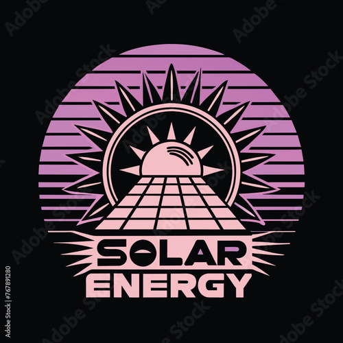 Solar energy logo vector