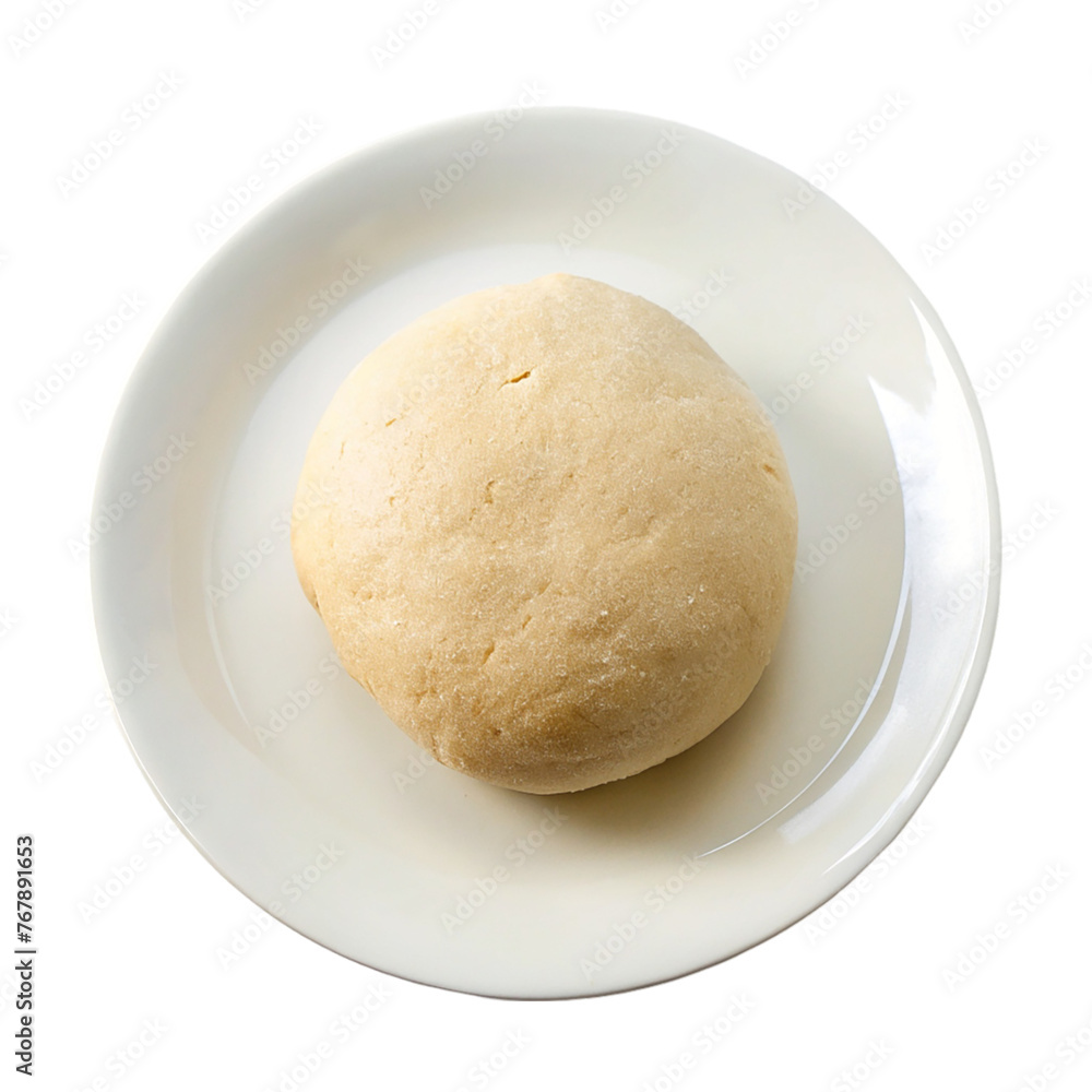 Raw dough on a plate isolated on transparent background. Top view. Raw dough on a plate isolated on transparent background. Top view.
