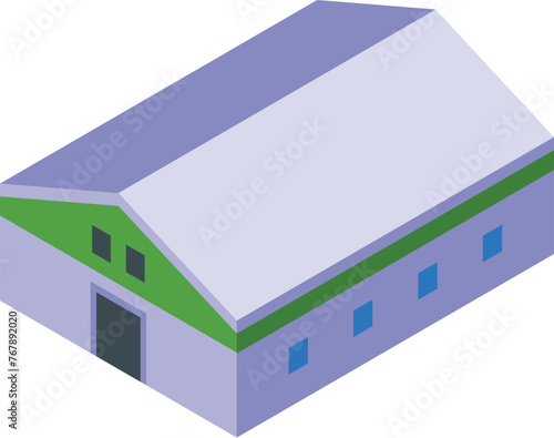 Vegetation biogas plant icon isometric vector. Energy of bio fuel. Industry power