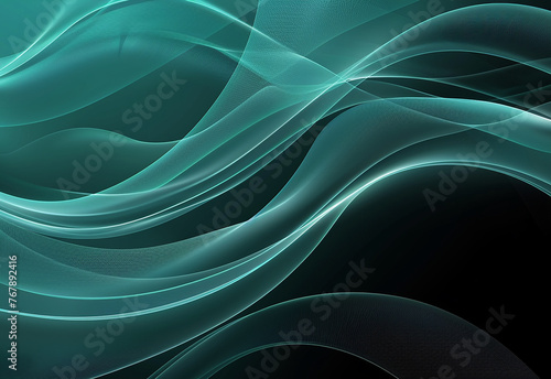 Animated background video with turquoise spiral wave pattern © oneli