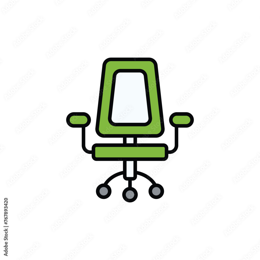 Office Chair icon design with white background stock illustration Office Chair icon design with white background stock illustration