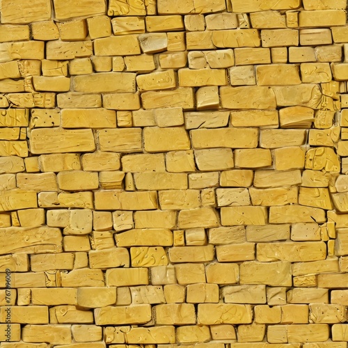 yellow bricks seamless pattern background