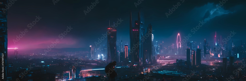 Where Rain Reflects Dreams: A Cyberpunk Cityscape Bathed in the Glow of a Thousand Neon Signs