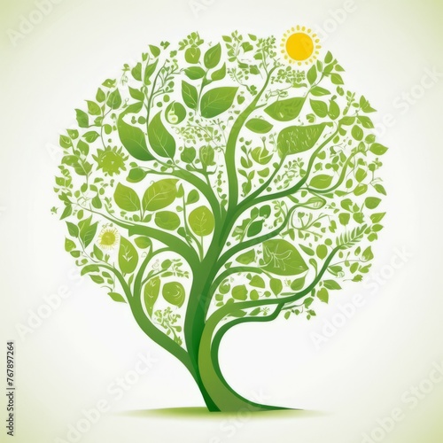 eco green tree illustration