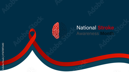 National stroke awareness month vector design