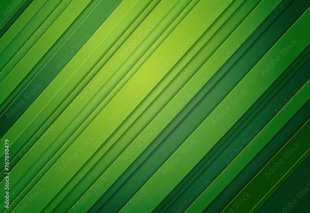 Obraz premium Green abstract background with geometric shapes gradient color for presentation design