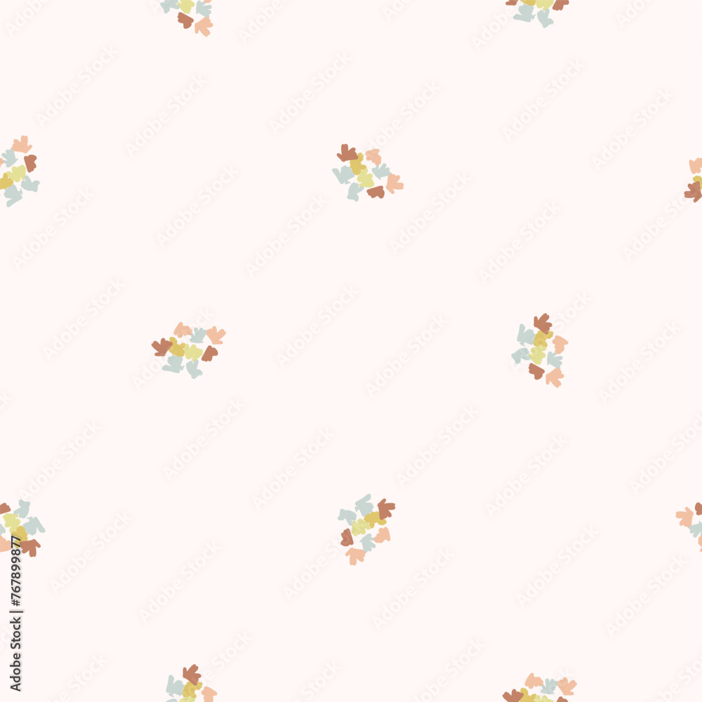 Modern vector pattern with pretty floral drawing motifs . Decorative seamless botanical background with gender neutral spring flowers. Natural stylish for fabric, interior wallpaper surface design. Modern vector pattern with pretty floral drawing motifs . Decorative seamless botanical background with gender neutral spring flowers. Natural stylish for fabric, interior wallpaper surface design.