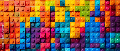 Lego wall with texture, lego background multi-color wall