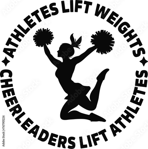 Cheerleading Quote, Illustration, Cheerleader Vector, Sport, Eps, Quotes, Cheer, Pom-poms, Dance