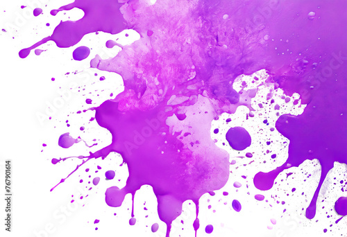 Obraz na płótnie effect paint splatter drops backdrop Violet Artistic white background fferent paper texture paint w salonie