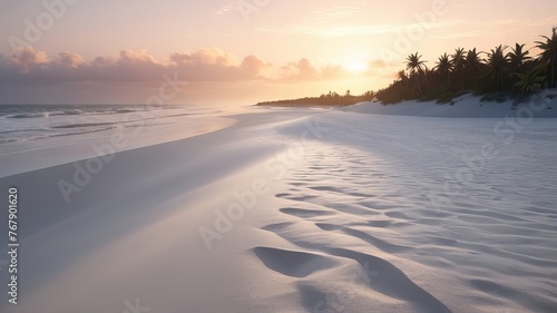 Footprint on beach sand 