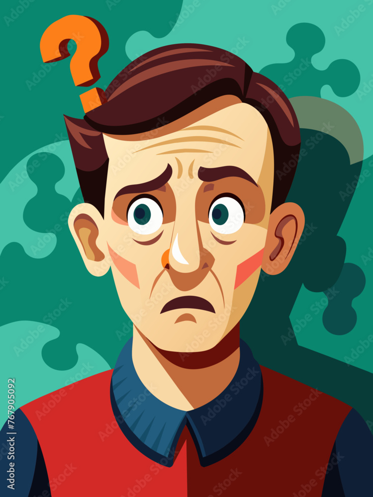 Young puzzled, doubtful, confused man thinking, trying to find solution, worried expression on his face, concept - Sorry, don't know how it happened. Copy space. Young puzzled, doubtful, confused man thinking, trying to find solution, worried expression on his face, concept - Sorry, don't know how it happened. Copy space.