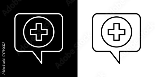 Health icon. Medical devices. Hospital. Black icon. Silhouette icon.