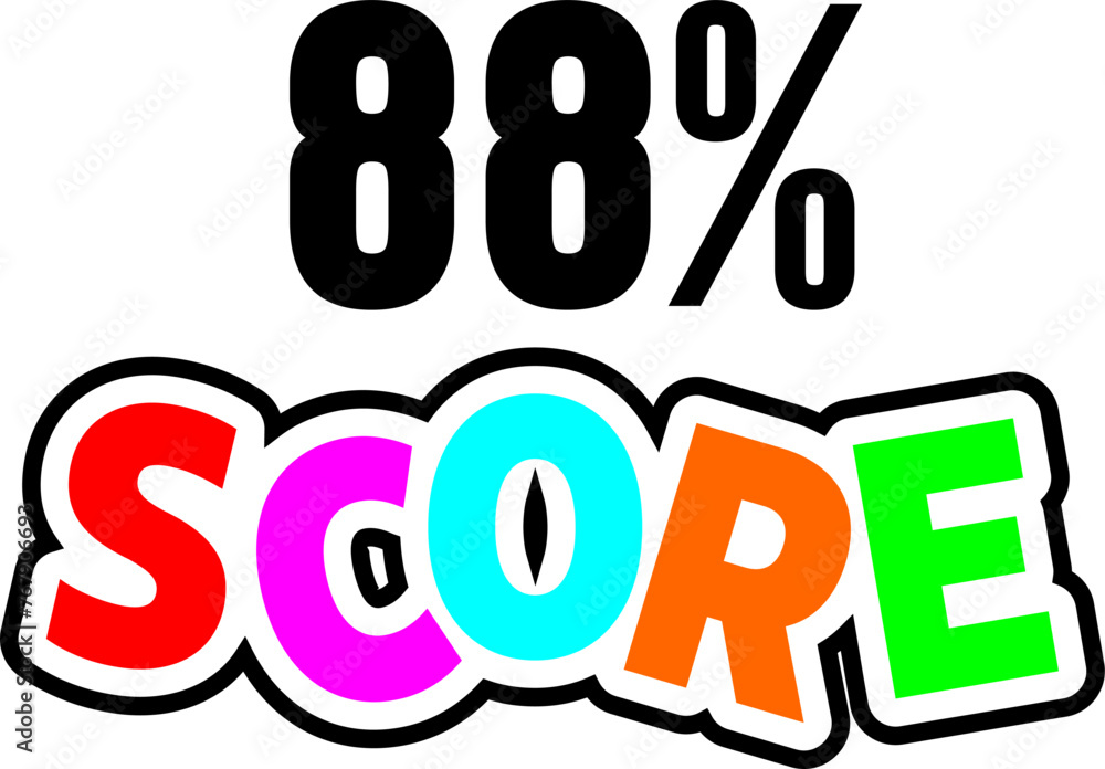 Score sign designed modern style to catch the eye with color various combination. Point Vector illustration isolated white background Score sign designed modern style to catch the eye with color various combination. Point Vector illustration isolated white background