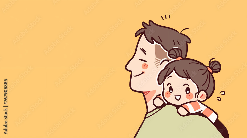 Hand drawn cartoon father's day illustration
Hand drawn cartoon father's day illustration