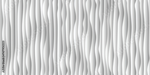 Curved vertical lines, gypsum wall, seamless pattern, vector design