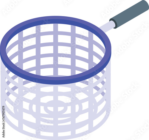 Angling fishnet icon isometric vector. Fishery equipment. Seafood industry tools