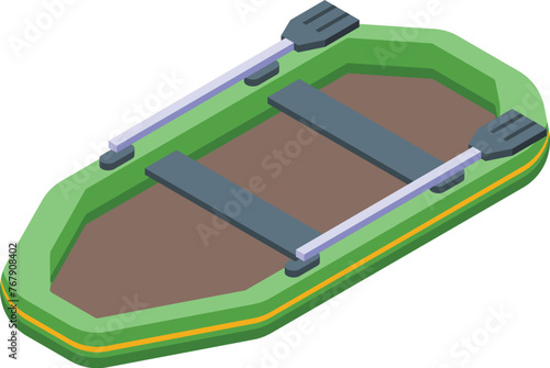 Fishing boat icon isometric vector. Seaport vessel. Angling watercraft ship