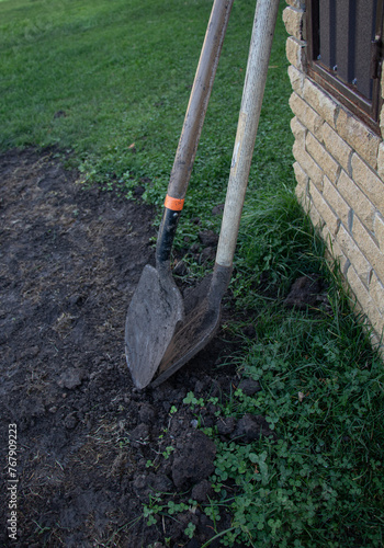 shovel with scoop - crafting and digging tools