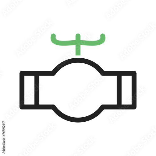 Climatic Equipment Green & Black Line Icons