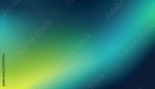Blue to Lime Green Blurred Vector Background. Navy Blue, Turquoise, Yellow, Green Gradient Mesh. Trendy Out-of-focus Effect. Dramatic Saturated Colors. HD format Proportions. Horizontal Layout