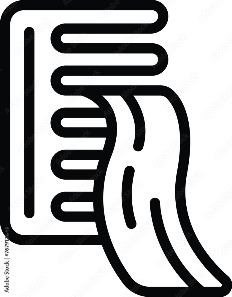 Hair care icon outline vector. Trichology comb. Soft medical treatment Hair care icon outline vector. Trichology comb. Soft medical treatment