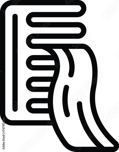 Hair care icon outline vector. Trichology comb. Soft medical treatment