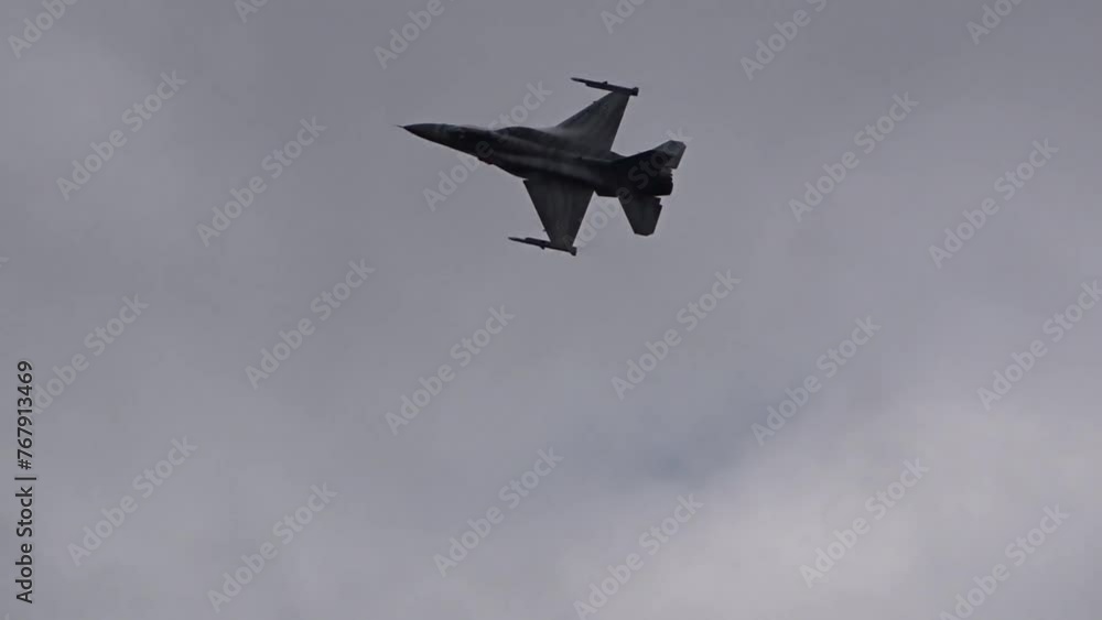 Fighter Jet fighter f16 F 16 full power flypast at air base Fighter Jet fighter f16 F 16 full power flypast at air base