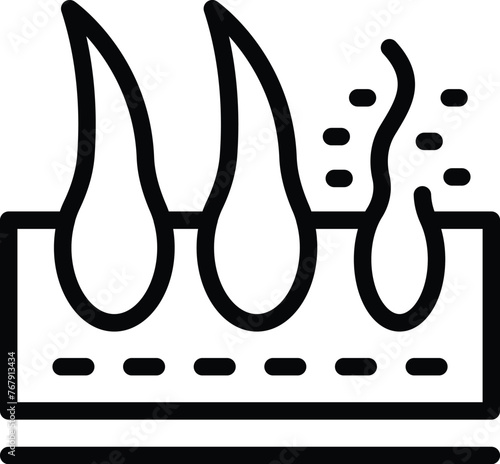 Hair problem icon outline vector. Trichology treatment. Hair lose medical
