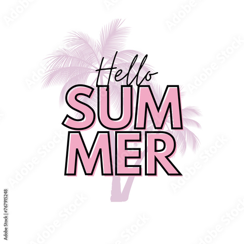 hello Summer New Graphic T-shirt/Mugs and Designs For Print on Demand.  photo