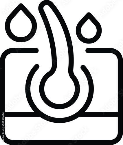 Follicle rejuvenation therapy icon outline vector. Medical haircare expert. Aesthetic clinic treatment