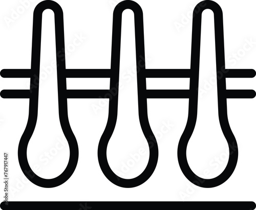 Hair roots health icon outline vector. Trichology therapy. Clinic follicle transplant surgery