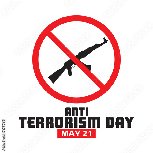 Vector of Anti-Terrorism Day on May 21