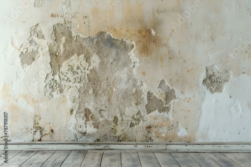 Mold growth on interior wall in residential setting professional photo with copy space. Concept Mold Growth, Interior Wall, Residential Setting, Professional Photo, Copy Space