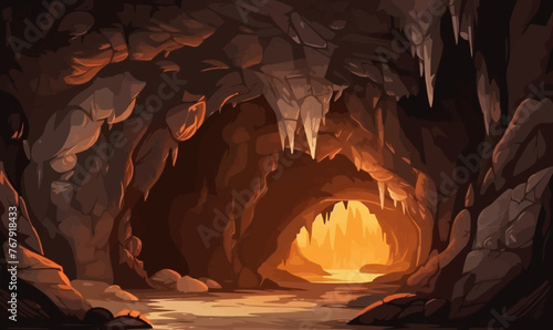 cave isolated vector style on isolated background illustration