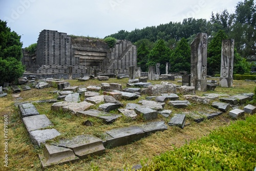 Ancient ruins of the Yuanmingyuan summer palace, Beijing, China photo