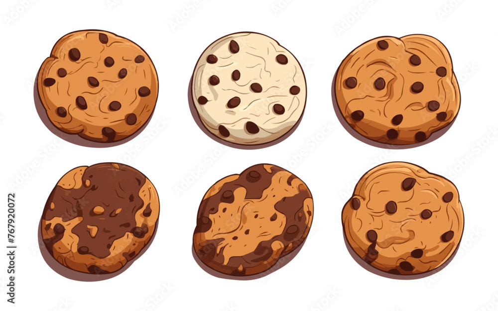 Cookies isolated vector style on isolated background illustration Cookies isolated vector style on isolated background illustration