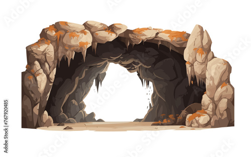 cave isolated vector style on isolated background illustration