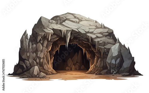 cave isolated vector style on isolated background illustration