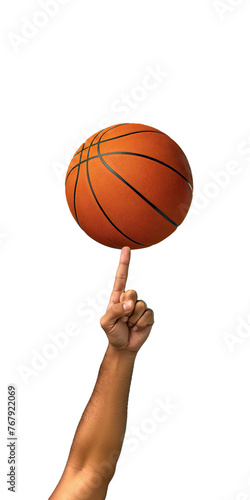 A basketball on your finger