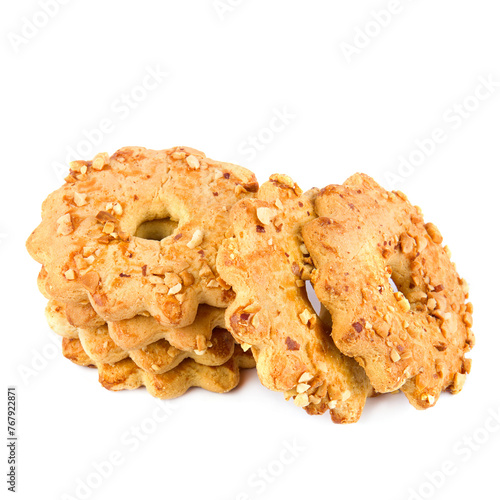 A variety of cookies isolated on a white.